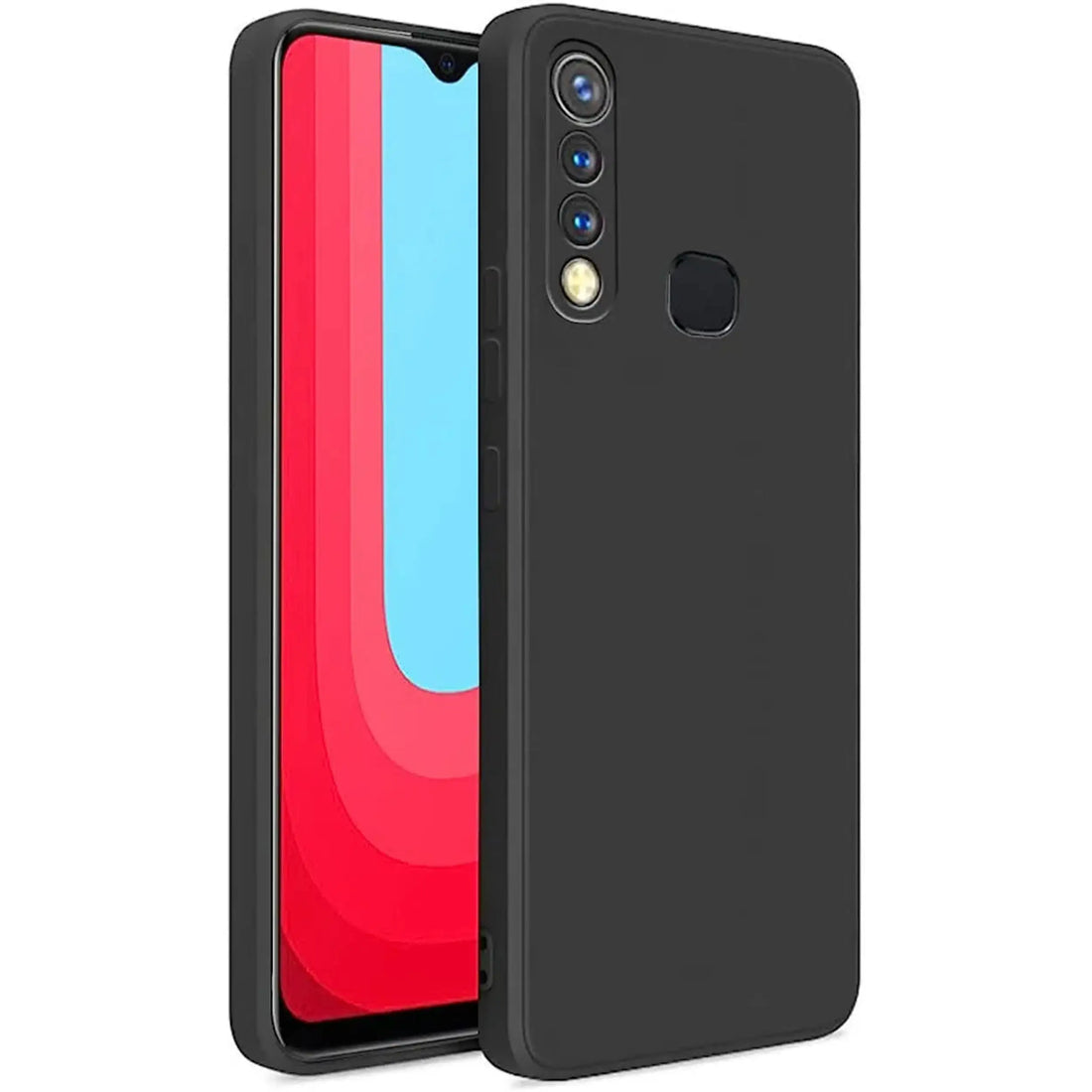 Vivo Y19 / U3 / U20 Silicone + Cloth Back Cover Soft