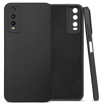 Vivo Y20-Y20i Back Cover (Silicone + Inner Side Cloth) Soft