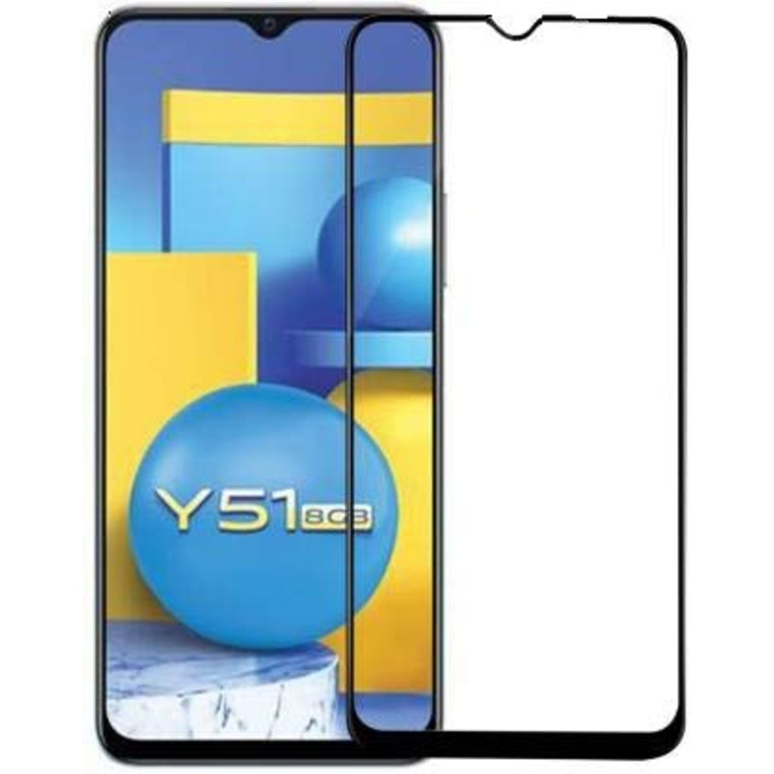 Vivo Y51 2020/Y31s/Y31 2020/Y53s /Y72 5G/T1 5g/IQOO Z3/Samsung-A13 5G/A23/A33 5G/M23/M53/F23 5G-Tecno spark Go 2022 - Mi 10x pro 5G 11D Tempered  Glass with 9H Hardness scratch proof