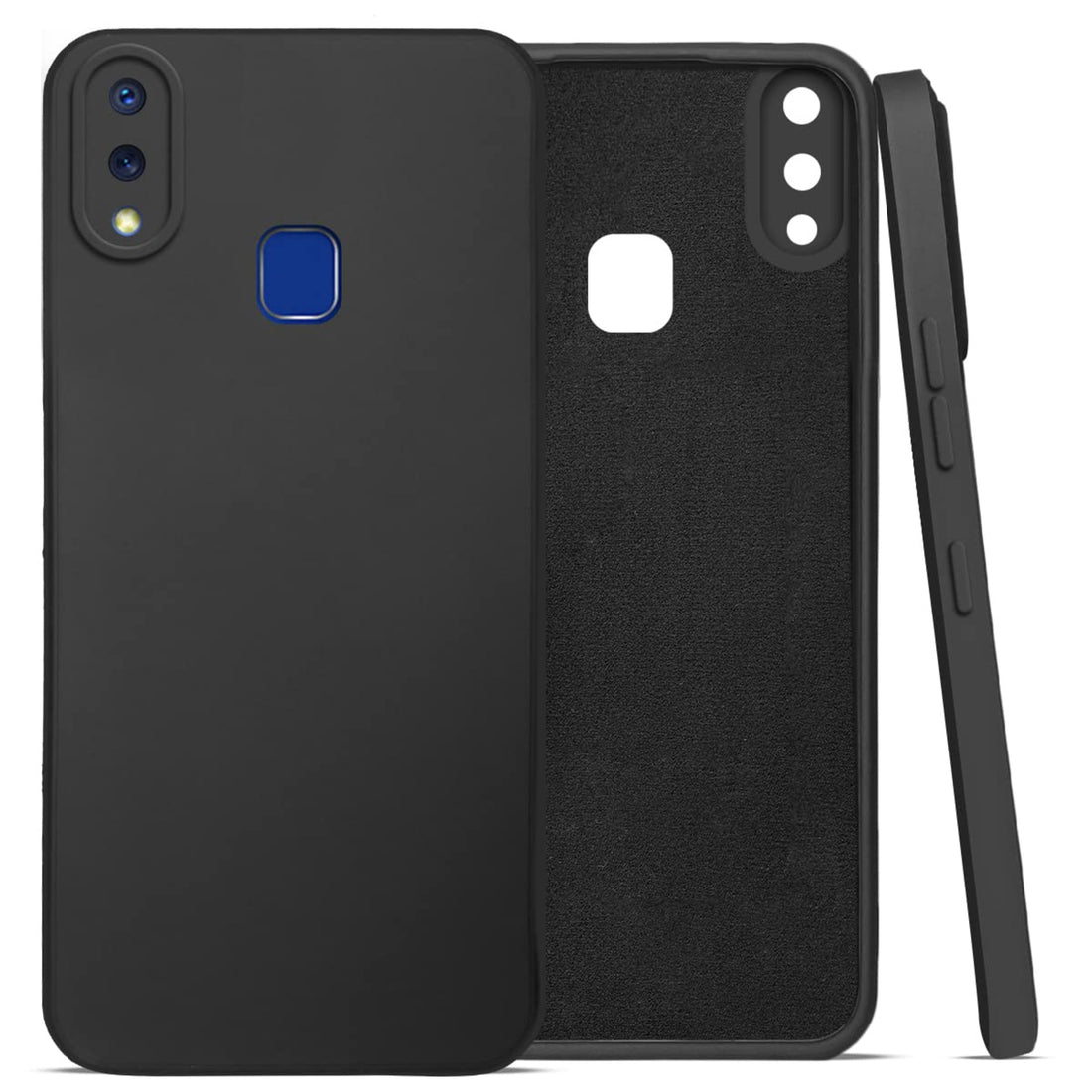 Vivo Y93-Y95-Y91 Back Cover (Silicone + Inner Side Cloth) Soft