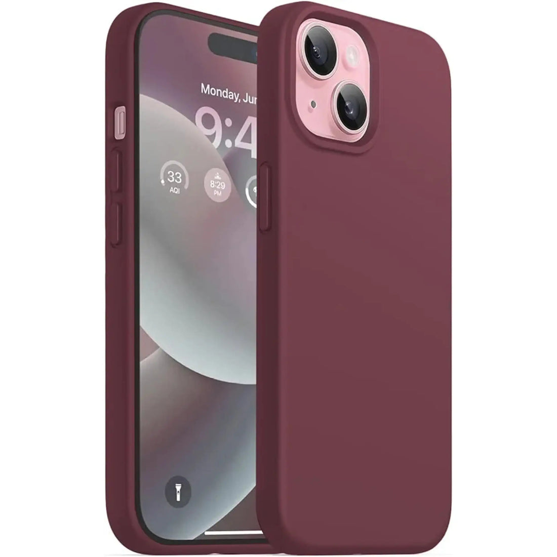 Apple Iphone 15 Silicone Mobile soft Back Cover