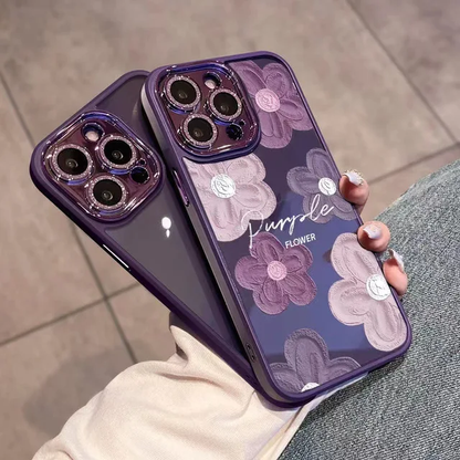 Apple Iphone 15 Pro Max Purple Rose Mobile Back Cover