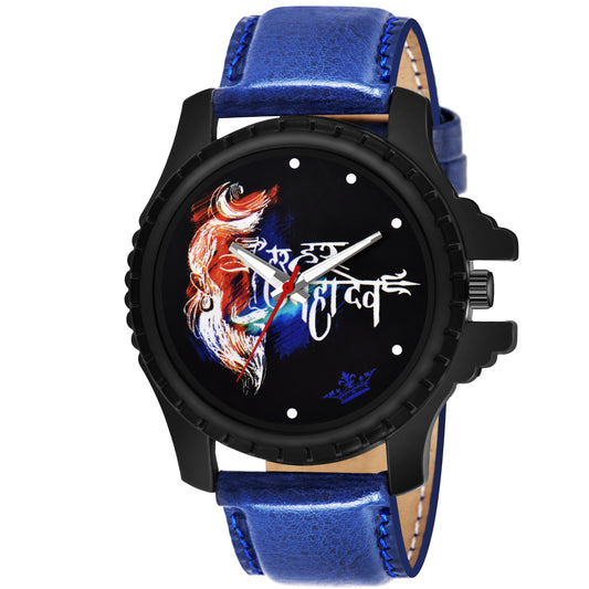 We & Us Wrist watch with Mahadev Design for Men and Boy