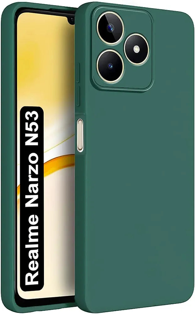 Realme C51 Mobile Back cover (Silicone + Cloth)