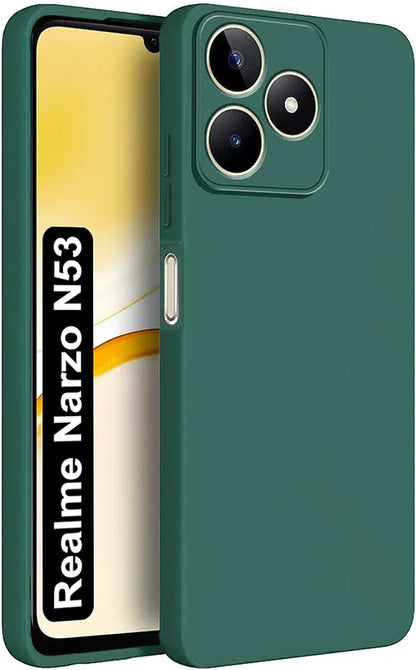 Realme C51 Mobile Back cover (Silicone + Cloth)