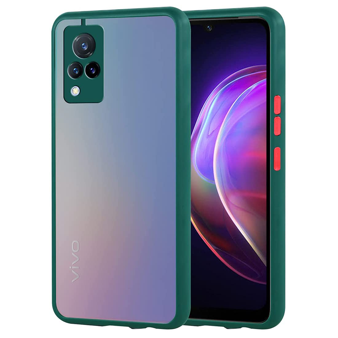 Vivo V21 5G mobile Back Cover (Smoky)