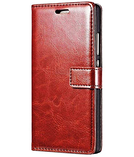 Vivo Y71 Leather Flip Cover (Cards Holder and Money Pocket  Inbuilt Stand and Shockproof TPU Inside  Magnetic Closure Wallet  Back Cover Case)