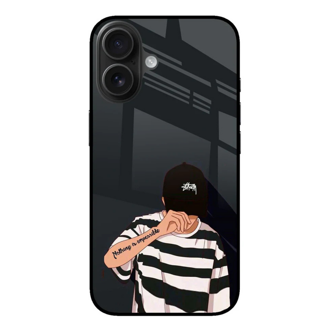 Aesthetic Boy iPhone Glass Case