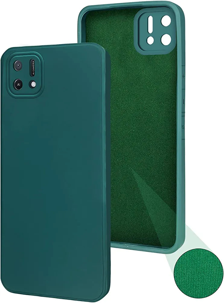 Oppo A16K Silicone + Cloth Back cover soft