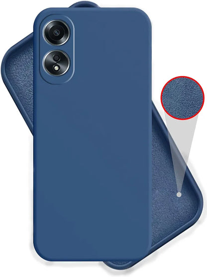 Oppo A58 (5G)  Silicone + Cloth Mobile Back Cover