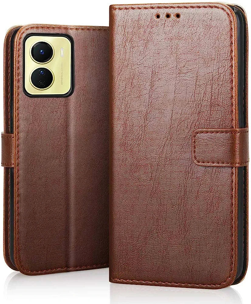Leather Flip Vivo Y16 Mobile  Cover
