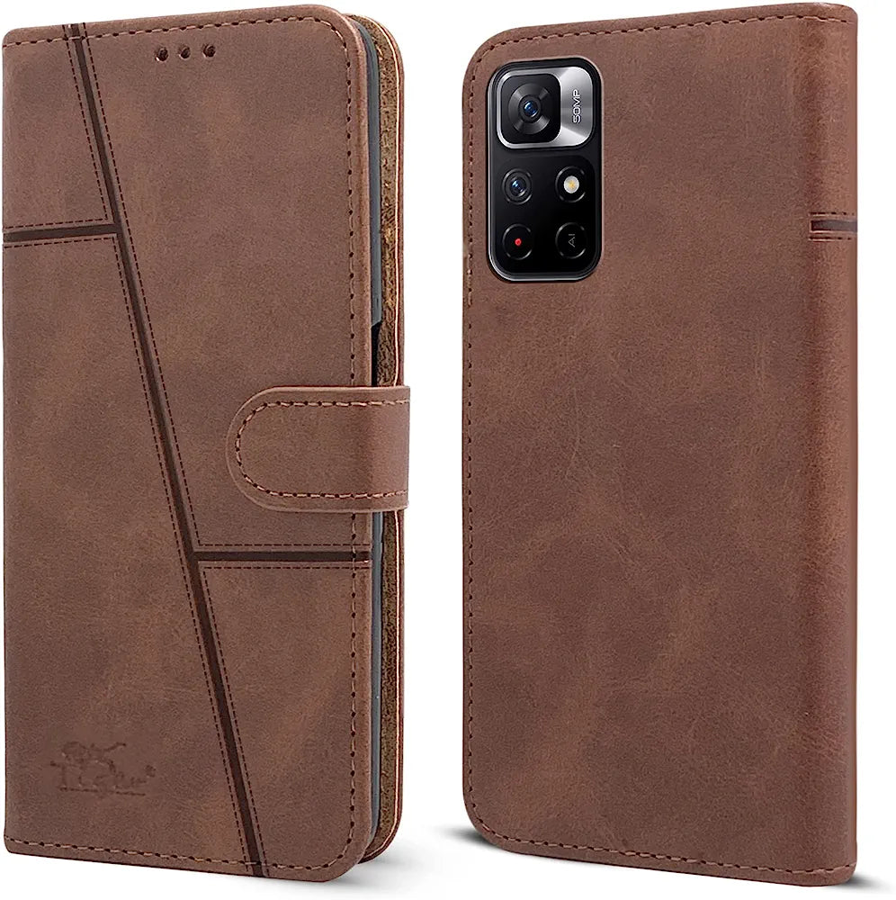 Mi Note 11T (5G)/ Poco M4 pro Mobile Leather Flip Back Cover