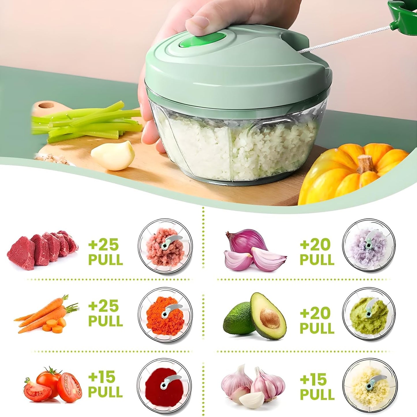 Chopper | Manual Chopping for Vegetable and Fruits easy to use and handle