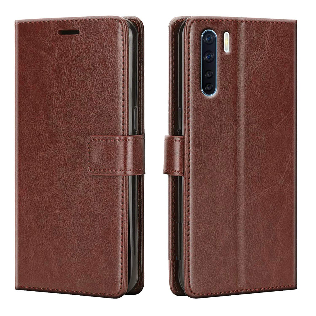 Oppo F15 Flip Leather Cover