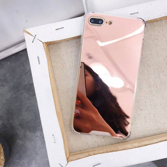 Apple Iphone series Simple soft edge mirror Case (Exclusive)