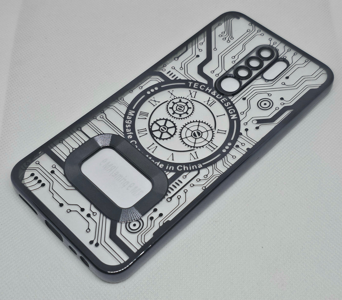 Mi 9 Prime Mobile Back Cover CD Watch Machine Design