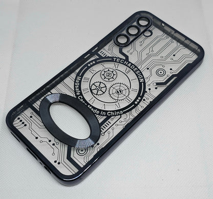 Samsung A14 (5G)Back Cover with CD Watch Machine Design soft