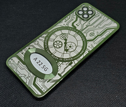 Samsung A22 (5G) Back Cover with CD Watch Machine Design soft