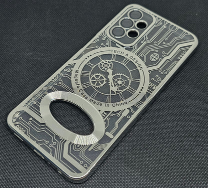 Samsung A23/ A13 (4G)  Back Cover with CD Watch Machine Design soft