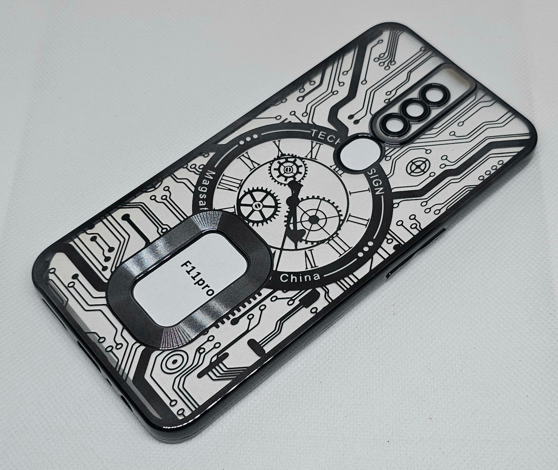 Oppo F11 pro  Back Cover with CD Watch Machine Design soft