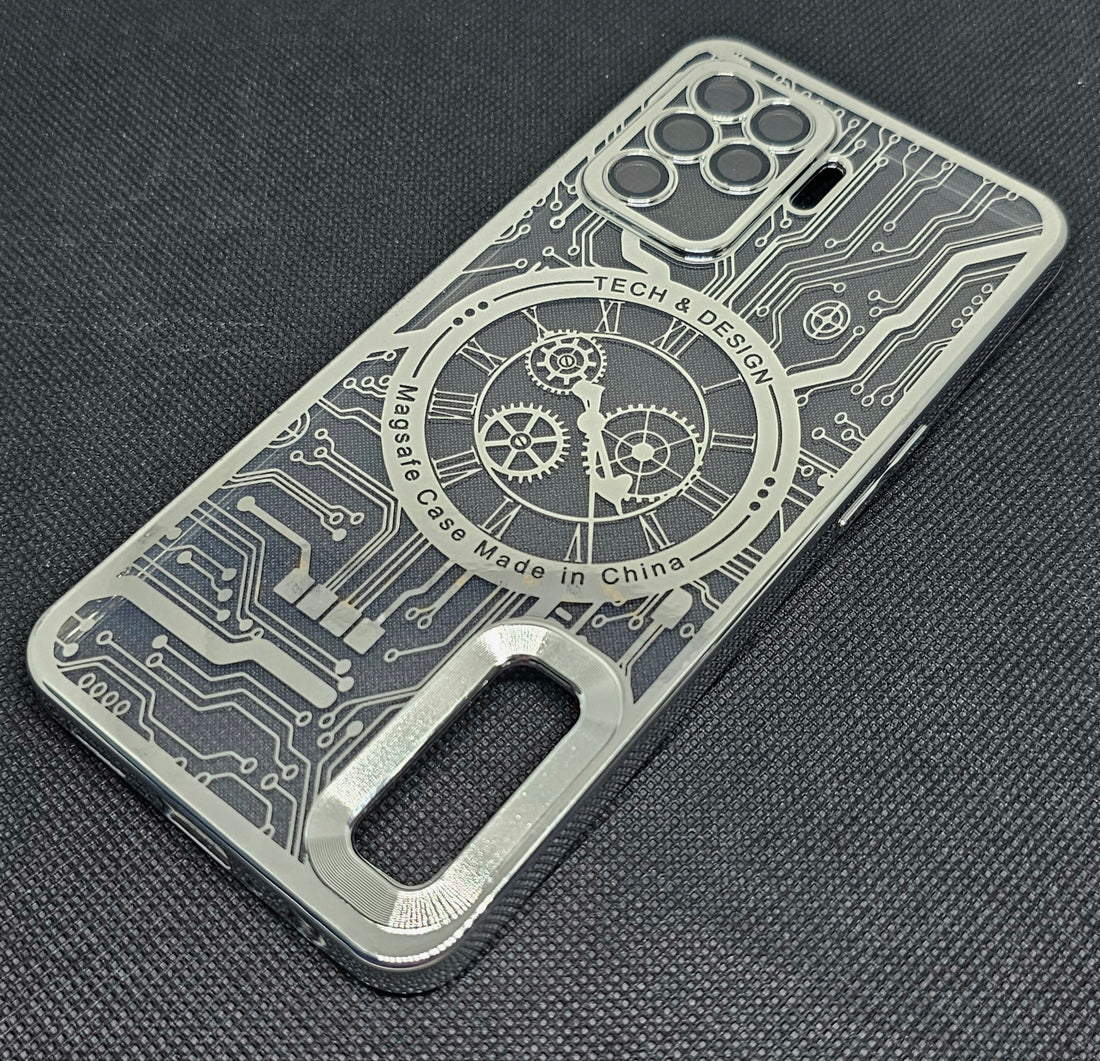 Oppo F19 Pro Back Cover with CD Watch Machine Design soft