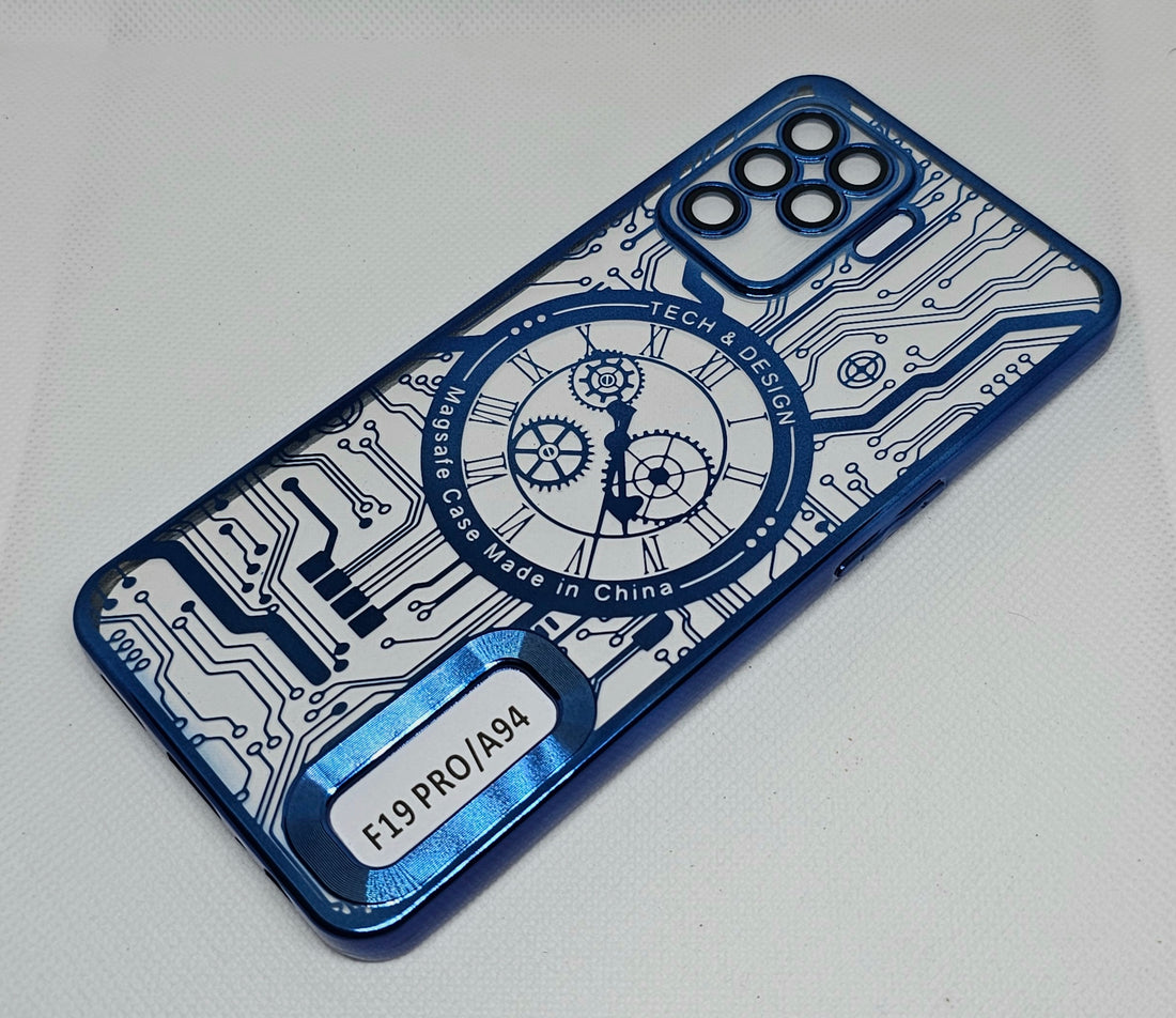 Oppo F19 Pro Back Cover with CD Watch Machine Design soft