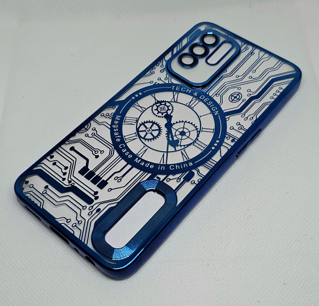 Oppo F19 pro plus Back Cover with CD Watch Machine Design soft