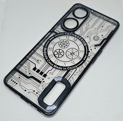 Oppo F23 (5G) Back Cover with CD Watch Machine Design soft