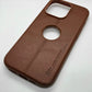 Luxurious Leather Apple Iphone 14 pro Mobile Back Cover