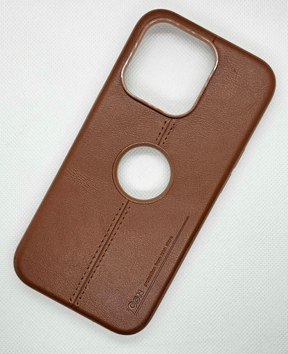 Luxurious Leather Apple Iphone 14 pro Mobile Back Cover