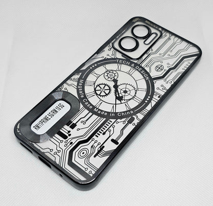 Mi 11 Prime (5G)  Mobile Back Cover with CD Watch Machine Design soft