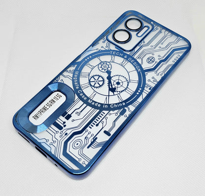 Mi 11 Prime (5G)  Mobile Back Cover with CD Watch Machine Design soft