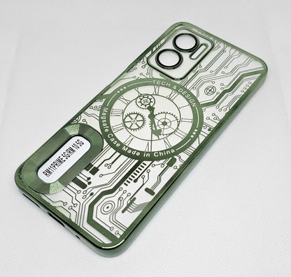 Mi 11 Prime (5G)  Mobile Back Cover with CD Watch Machine Design soft