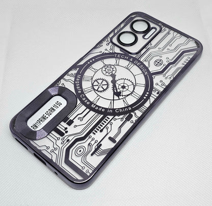 Mi 11 Prime (5G)  Mobile Back Cover with CD Watch Machine Design soft