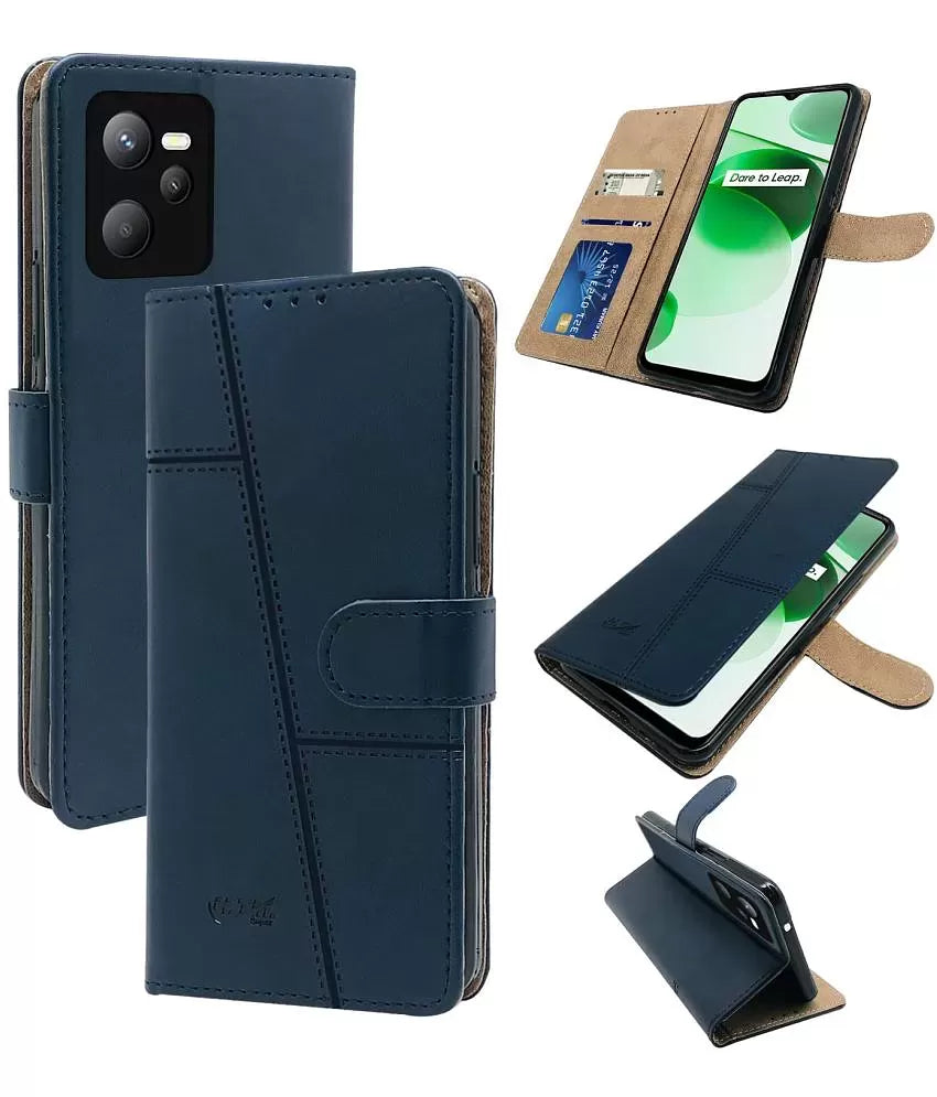 Realme C35 Mobile Leather Flip Cover