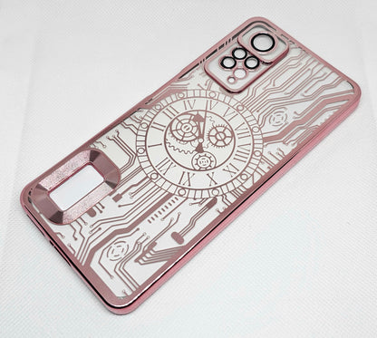 Mi Note 11 Pro  Mobile Back Cover with CD Watch Machine Design soft