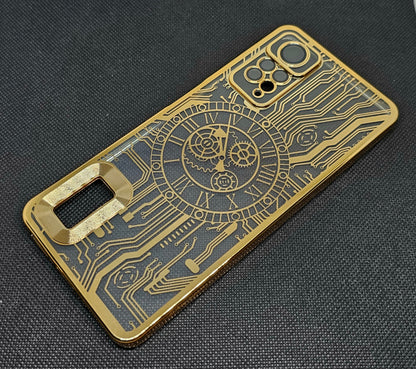 Mi Note 11 Pro  Mobile Back Cover with CD Watch Machine Design soft