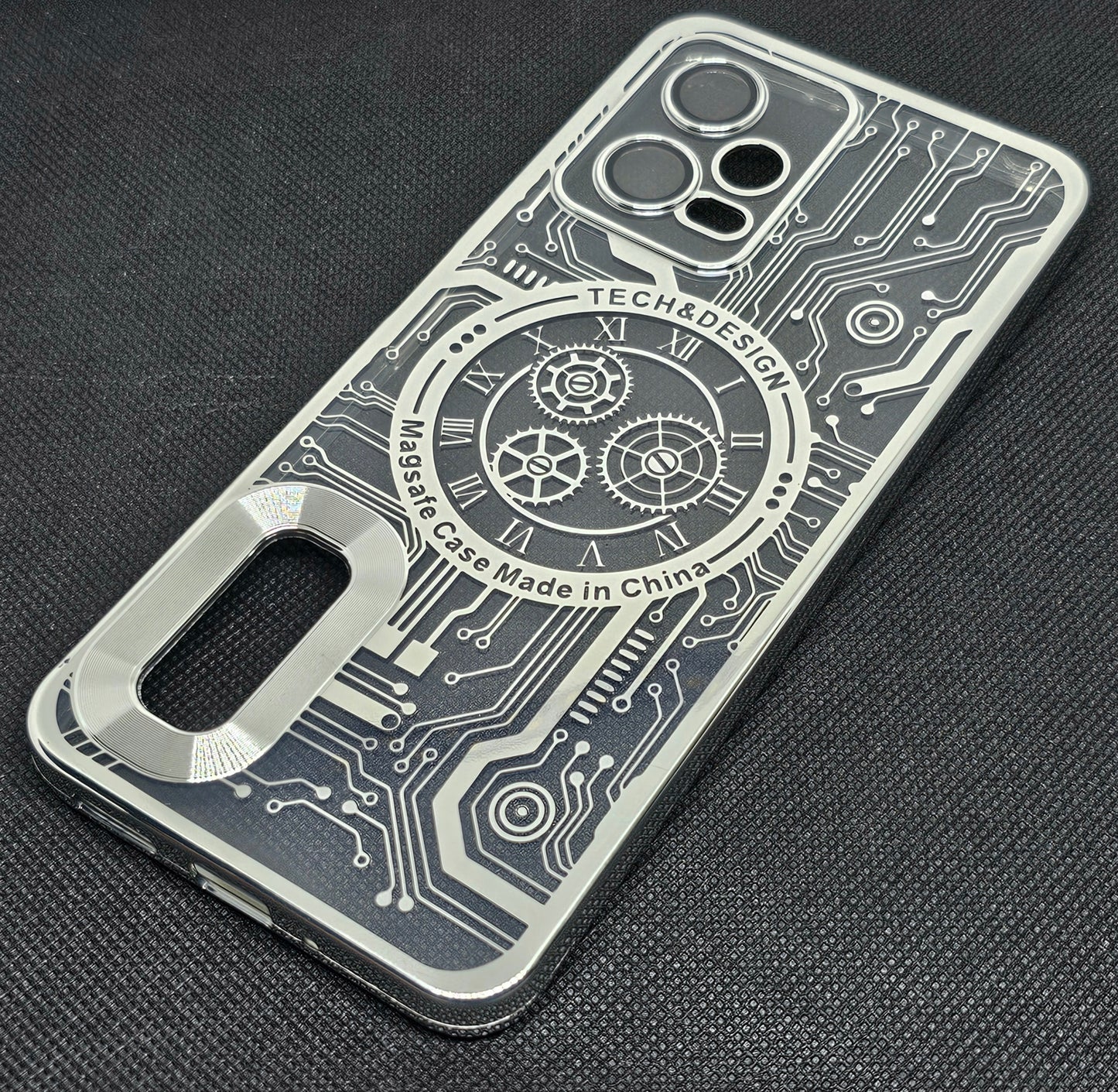Mi Note 12 (5G)  Back Cover with CD Watch Machine Design