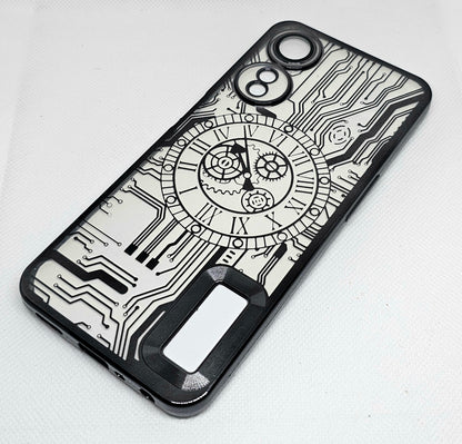 Oppo A78(5G)/A58(5G)/A58x Back Cover with CD Watch Machine Design soft