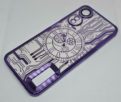 Oppo A78(5G)/A58(5G)/A58x Back Cover with CD Watch Machine Design soft