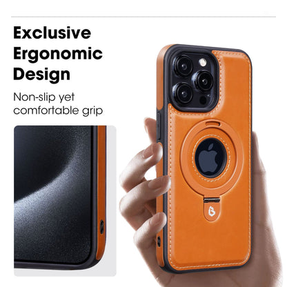 Apple Iphone Stand Phone Case, Business High-End Leather Anti-Fall Protective Case (Exclsuive)