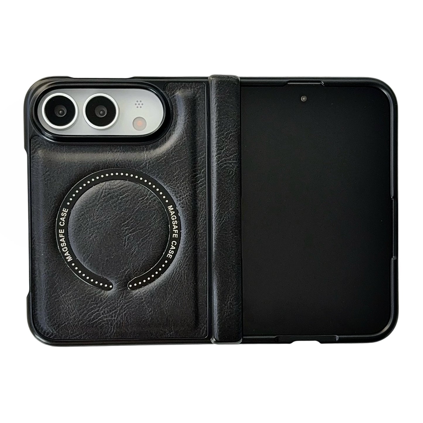 Apple Iphone Ultra Horse Pattern Magnetic Central Axis Spring Hinge Foldable Screen Protector case (Exclusive)