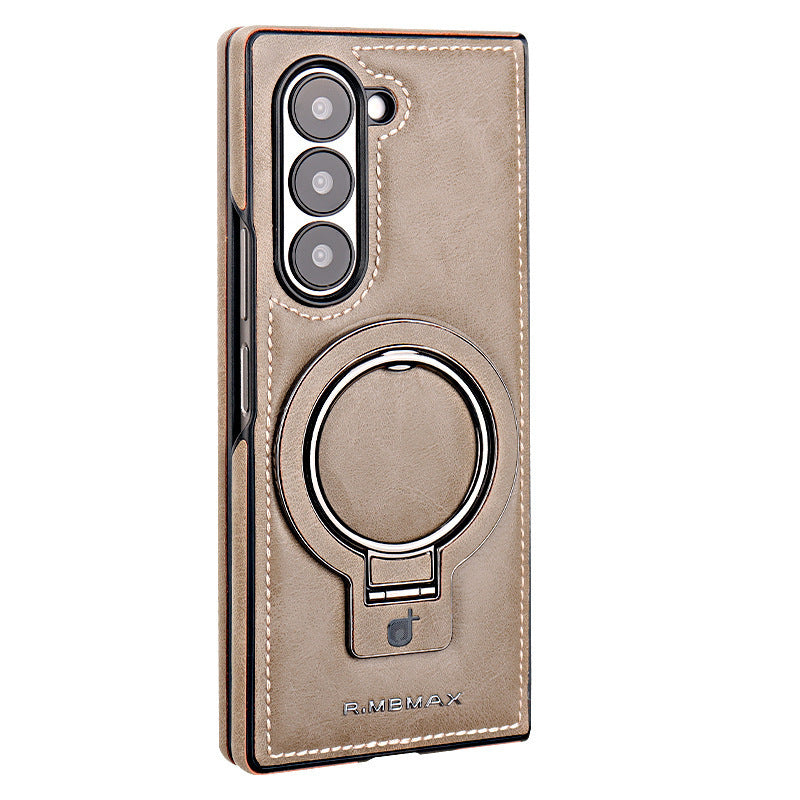 Samsung Fold series Racket Holder Galaxy Magnetic  Creative Men's Leather Case (Exclusive)