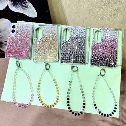 Samsung Fold electroplated gradient bracelet  diamond folding case (Exclusive)