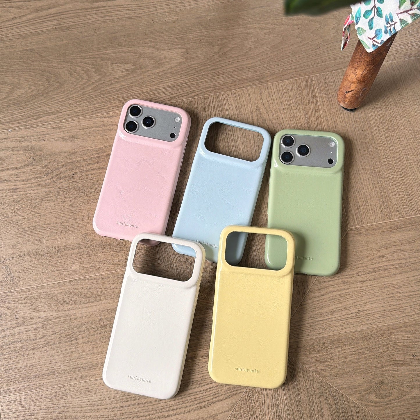 Apple Iphone Simple Solid Color Leather Texture Case (Exclusive)