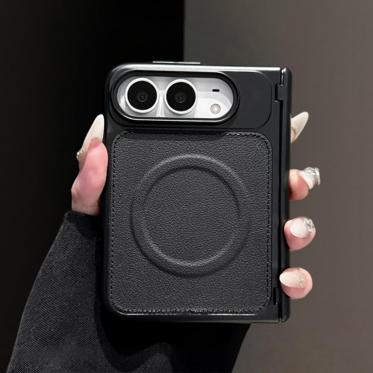Apple iPhone Duo Business-style leather dual-axis design for drop protection Case (Exclusive)
