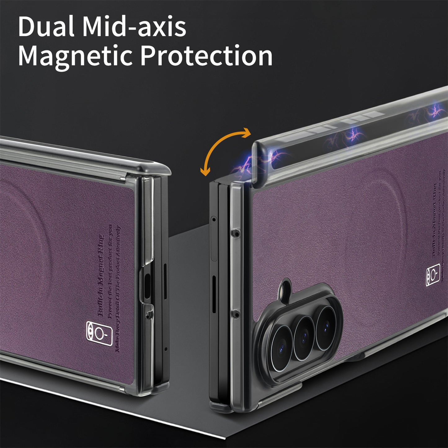 Samsung Fold series Vibrant color Trifold Magnetic Center Axis case (Exclusive)