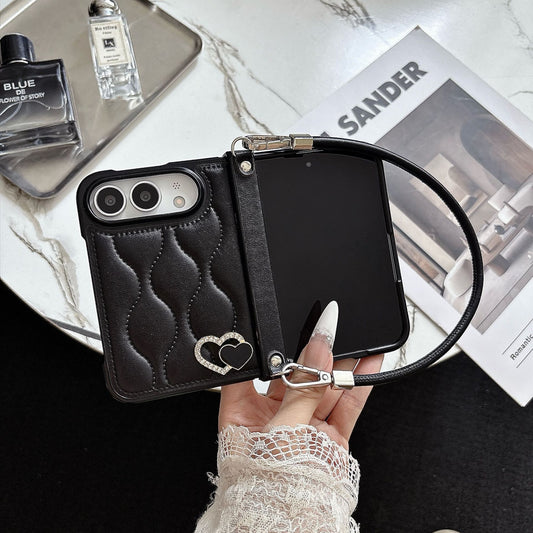 Apple iPhone Ultra heart wave pattern, central axis with front frame Case (Exclusive)