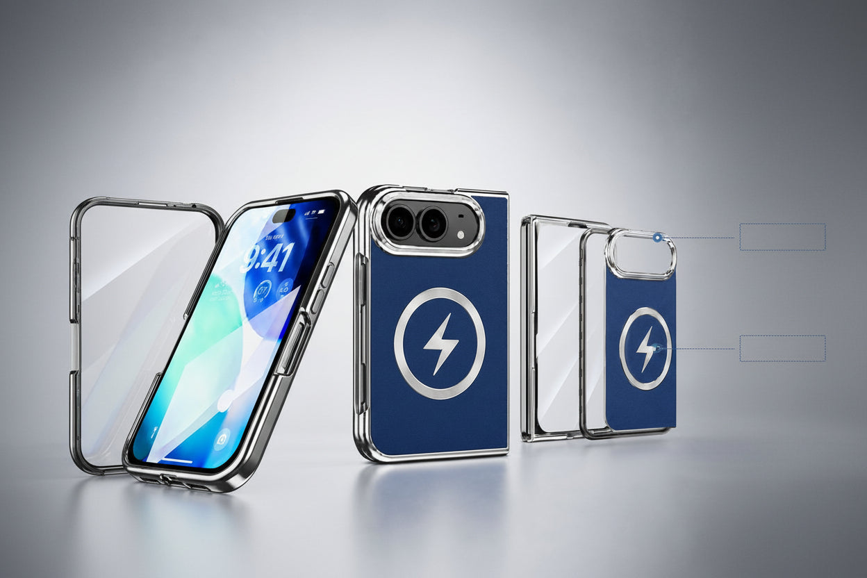 Apple Iphone Ultra series foldable screen magnetic phone with screen protector case (Exclusive)
