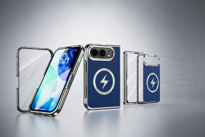Apple Iphone Ultra series foldable screen magnetic phone with screen protector case (Exclusive)